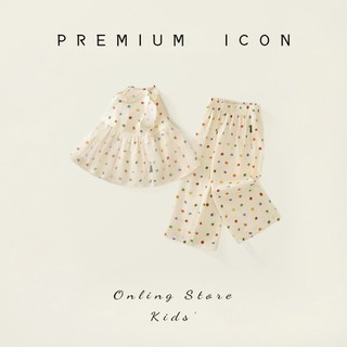 Bộ Đồ Bé Gái , Bộ Cho Bé Gái Thiết Kế Áo Sát Nách Kèm Quần Ống Suông Chất Liệu Cotton Mềm Mại