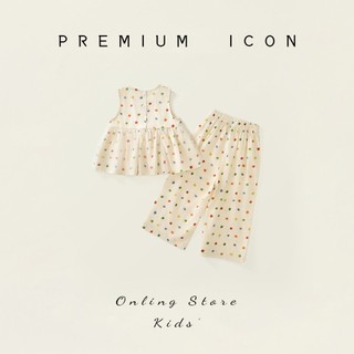 Bộ Đồ Bé Gái , Bộ Cho Bé Gái Thiết Kế Áo Sát Nách Kèm Quần Ống Suông Chất Liệu Cotton Mềm Mại