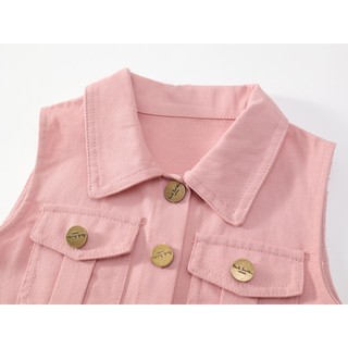 Váy Cho Bé Gái, Váy Sát Nách Cho Bé Gái Thiết Kế Dáng SơMi Kèm Đai Chất Liệu Cotton Mềm Mại