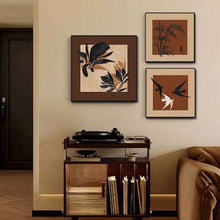 Tranh trừu tượng treo tường khổ vuông  BH171 - Tranh treo decor nhà, trang trí phòng khách, phòng ngủ, quán cafe