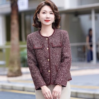 Áo Khoác Dạ Tweed Mùa Xuân Trẻ Trung Lịch Sự Cho Nữ Trung Niên AD56
