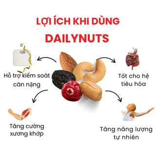 Hộp Thập Cẩm Hạt Và Trái Cây Khô Dailynuts Dan D Pak I Daily Nuts & Berries I 500g (20 gói x 25g)