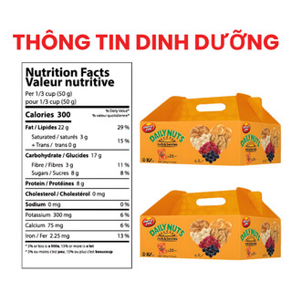 Hộp Thập Cẩm Hạt Và Trái Cây Khô Dailynuts Dan D Pak I Daily Nuts & Berries I 500g (20 gói x 25g)