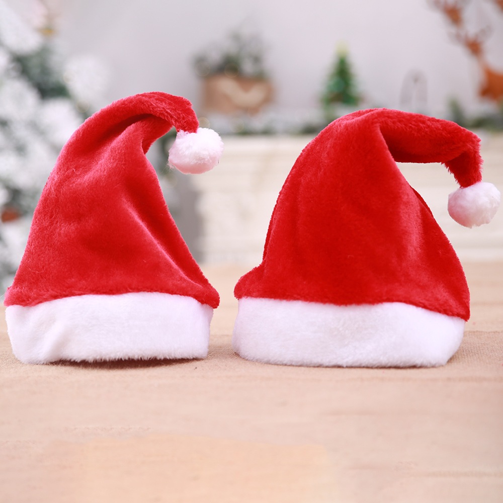 Mũ Ông Già Noel Giữ Ấm Mùa Đông Cho Người Lớn Và Trẻ Em, Mũ Giáng Sinh Bằng Vải Lông Cao Cấp