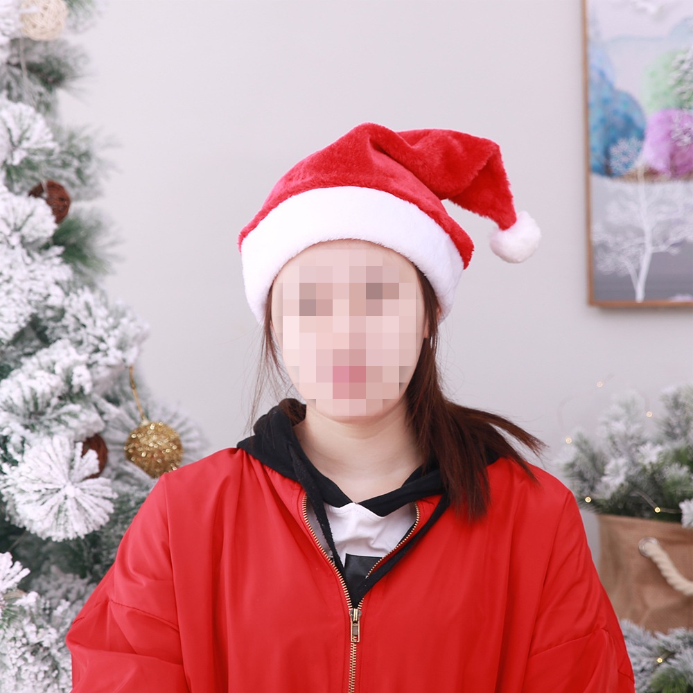 Mũ Ông Già Noel Giữ Ấm Mùa Đông Cho Người Lớn Và Trẻ Em, Mũ Giáng Sinh Bằng Vải Lông Cao Cấp
