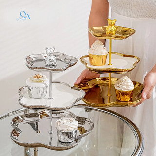 Kệ 3 Tầng Sứ Đựng Hoa Quả, Bánh Kẹo Chuyên Dụng Cho Sự Kiện, Tiệc Cưới, KỆ CUPCAKE 2 | 3 Tầng DECOR