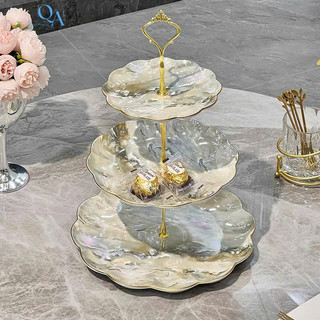Kệ 3 Tầng Sứ Đựng Hoa Quả, Bánh Kẹo Chuyên Dụng Cho Sự Kiện, Tiệc Cưới, KỆ CUPCAKE 2 | 3 Tầng DECOR