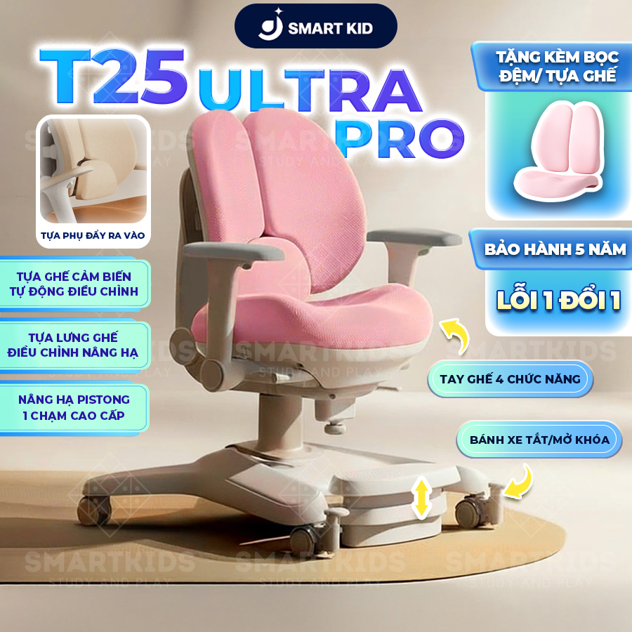 Product image Ghế Chống Gù Thông Minh Cho Bé Mới Nhất 2026 T25 ULTRA PRO Thiết Kế Tựa Lưng Cảm Biến Ôm Sát Bảo Vệ Cột Sống Smart Kids 