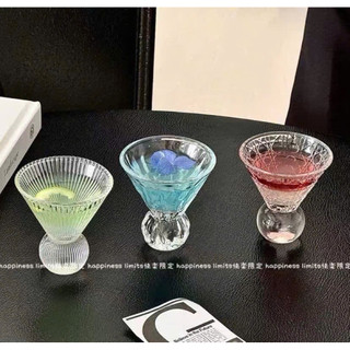 Ly Thuỷ Tinh Phong Cách Nhật - Ly Thuỷ Tinh NÓN LÁ CHÂN TRÒN Dùng Làm Cocktail, Tráng Miệng, Decor Bàn Tiệc, Góc Chi,...