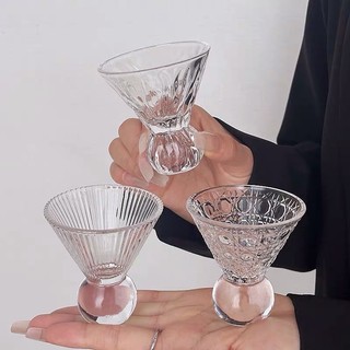 Ly Thuỷ Tinh Phong Cách Nhật - Ly Thuỷ Tinh NÓN LÁ CHÂN TRÒN Dùng Làm Cocktail, Tráng Miệng, Decor Bàn Tiệc, Góc Chi,...