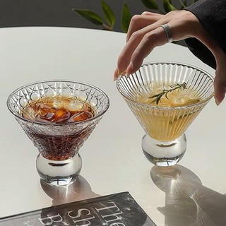Ly Thuỷ Tinh Phong Cách Nhật - Ly Thuỷ Tinh NÓN LÁ CHÂN TRÒN Dùng Làm Cocktail, Tráng Miệng, Decor Bàn Tiệc, Góc Chi,...