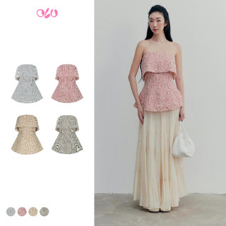Áo OLV cúp ngực dáng peplum chạy bảng tầng ngực nữ tính nhiều màu ngọt ngào Genevie phù hợp đi chơi
