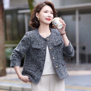 Áo Khoác Dạ Tweed Mùa Xuân Trẻ Trung Lịch Sự Cho Nữ Trung Niên AD56