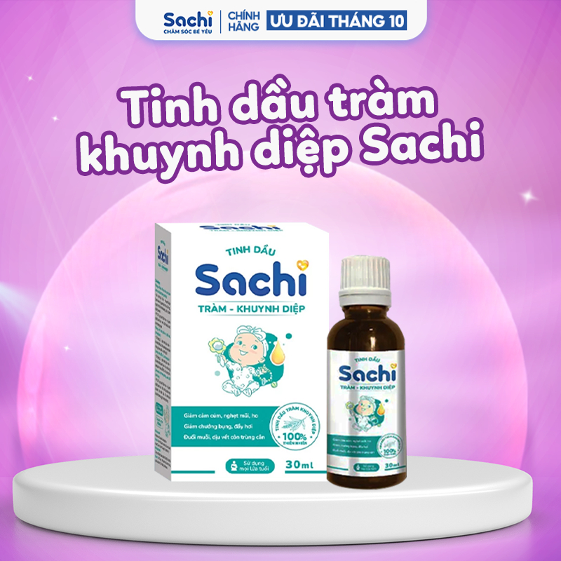 Tinh Dầu Tràm - Khuynh Diệp Sachi Giúp Làm Ấm Cơ Thể, Giảm Chướng Bụng, Làm Dịu Các Vết Côn Trùng Cắn 30ml