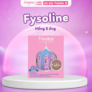 Fysoline hồng - Nước muối sinh lý Pháp - Vệ sinh mắt, mũi, miệng cho bé - Hộp 5 ống