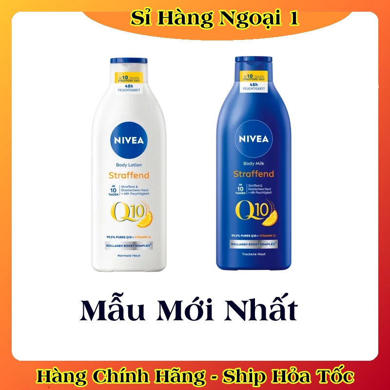 Dưỡng thể Nivea Q10 Vitamin C 400ML giúp sáng da, mềm mịn– Nội địa Đức Đủ Bill [Hot]