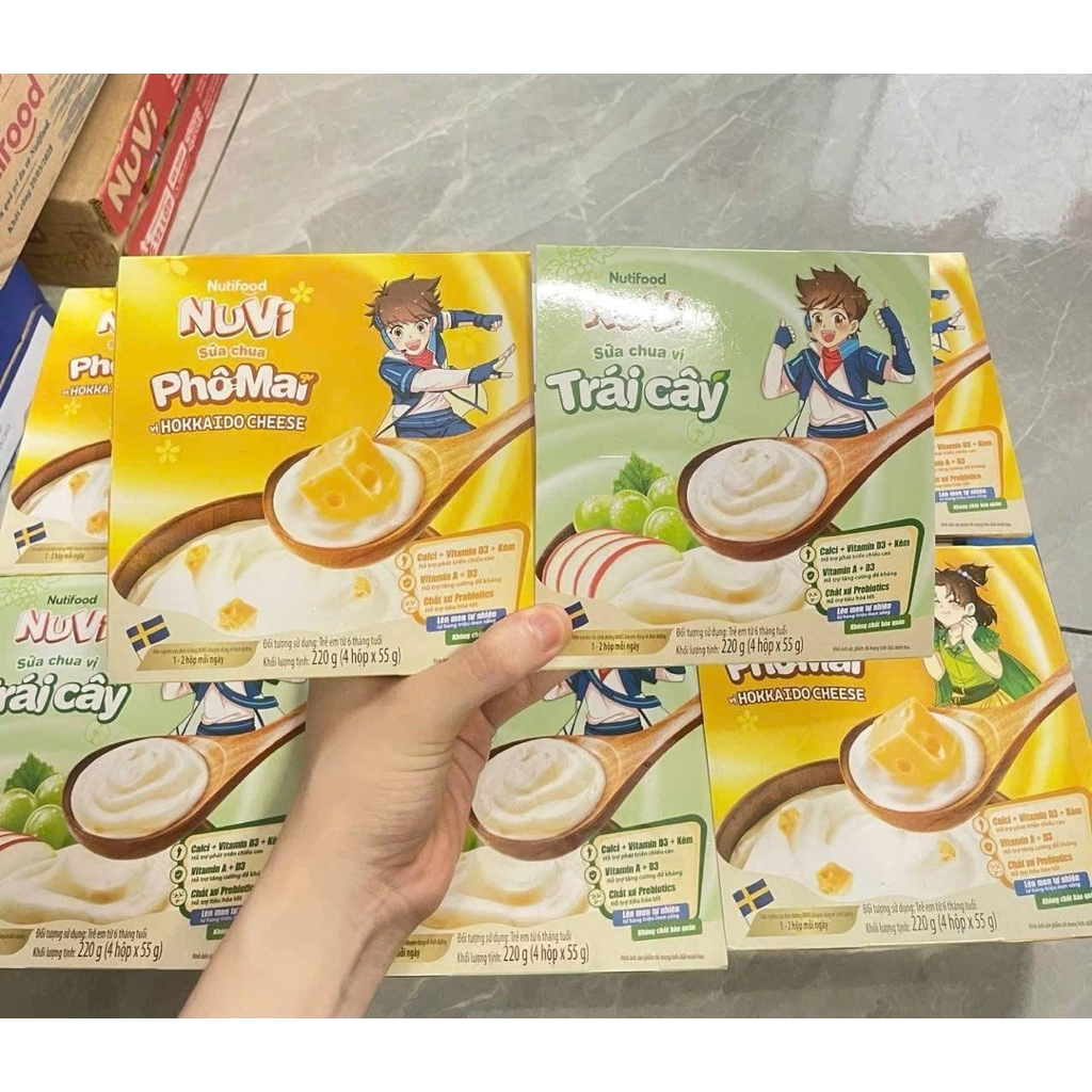 Combo 3 lốc Sữa chua Nuvi đủ vị