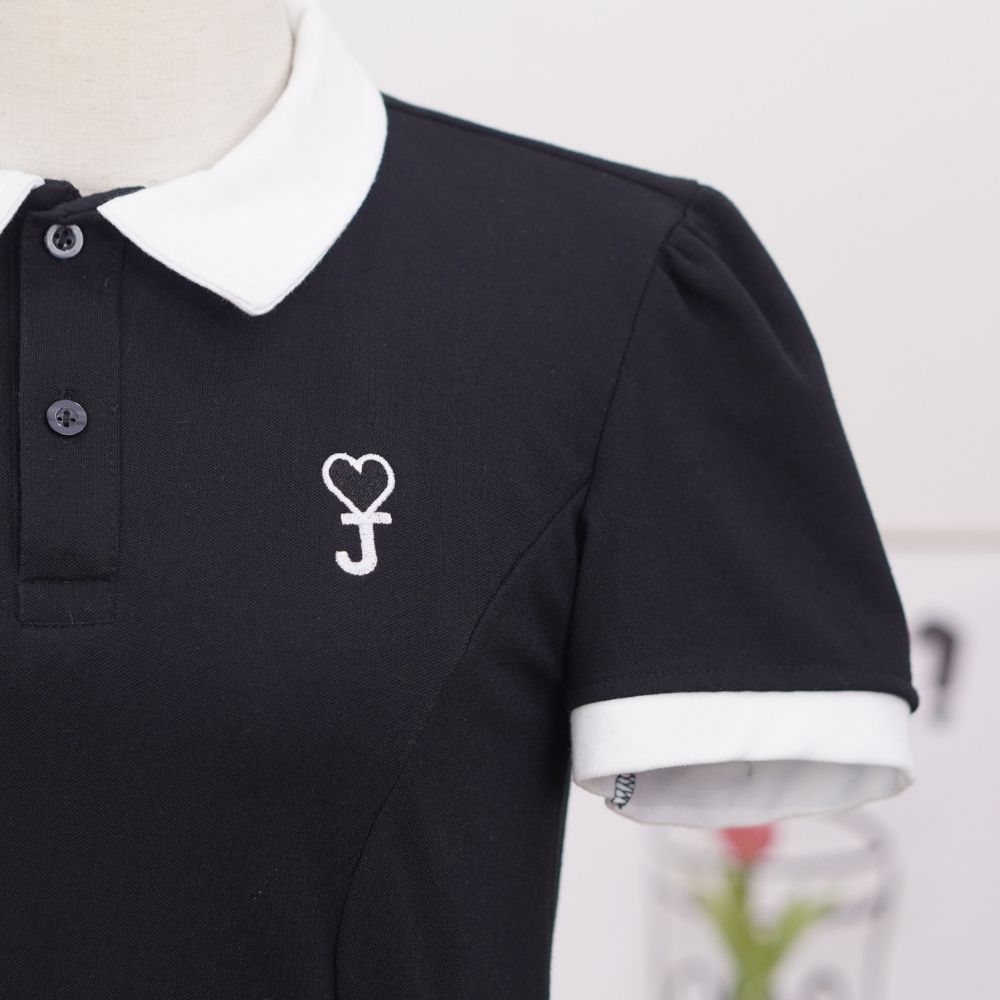 Set đồ đôi áo polo nam và váy có cổ nữ FOREVER LILA basic thêu theo yêu cầu đồ cặp couple cotton