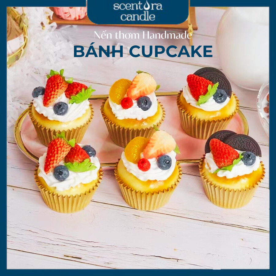 Nến thơm bánh ngọt - Bánh Cupcake Scentora Candle decor trang trí phòng, quà tặng, quà sinh nhật
