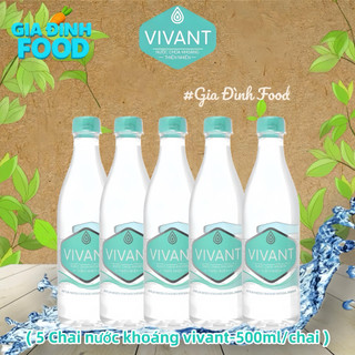 Nước Uống Vivant Chứa Khoáng Thiên Nhiên Nhẹ 500ml (24 chai/ thùng) - có ship hoả tốc