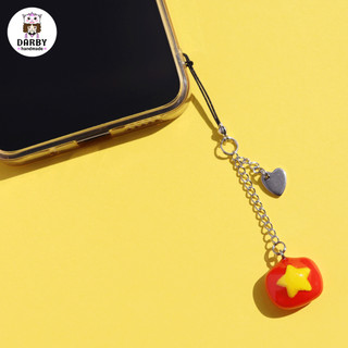 (Đồ Handmade) Dây treo điện thoại HÌNH LÁ CỜ VIỆT NAM - Thép không gỉ