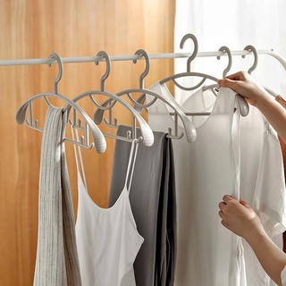 Bộ 10 Móc Treo Quần Áo Nhựa Có Đầu Xoay Cao Cấp Chống Trượt Ngang Vai 41cm, Móc Treo Đa Năng Tiện Lợi