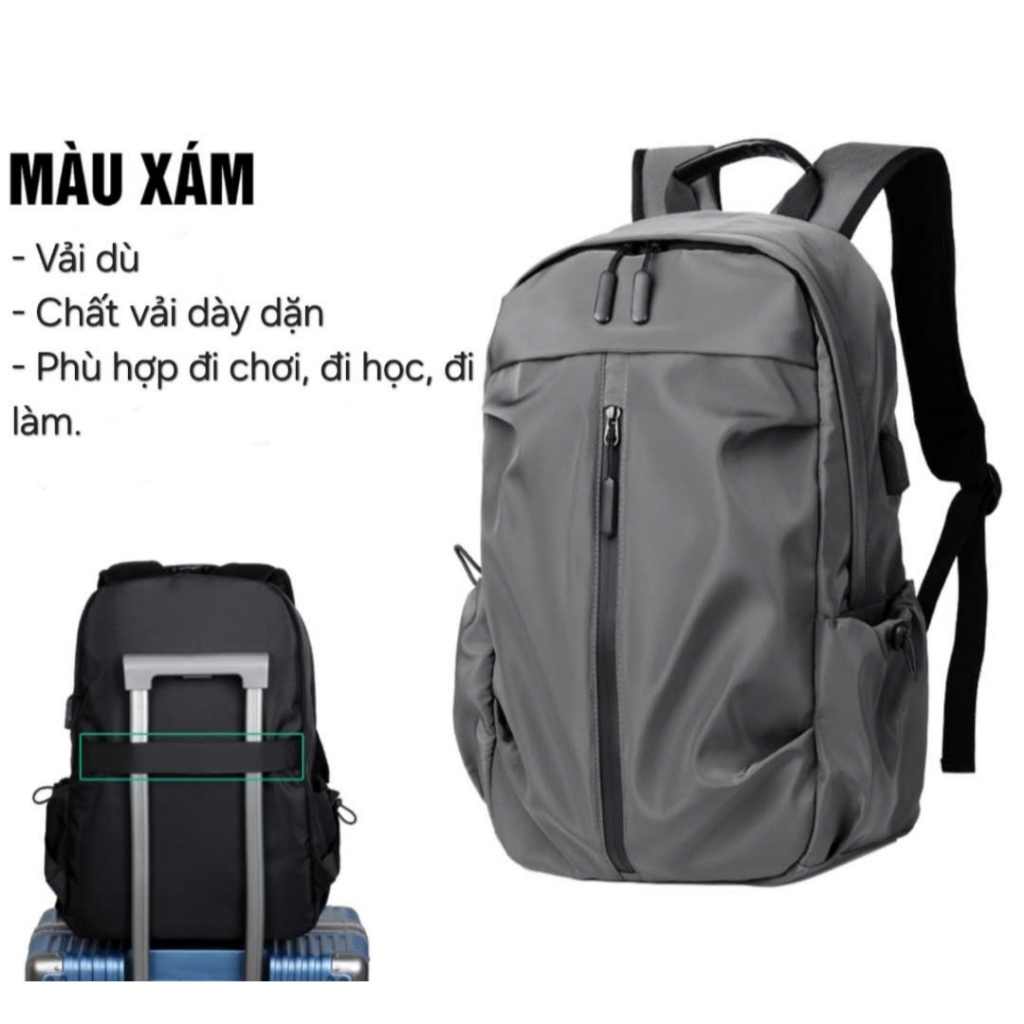 Balo Laptop Chống Nước Nam Nữ – Kiểu Dáng Hiện Đại, Tích Hợp Cổng Sạc USB, Đựng 15.6 Inch B26