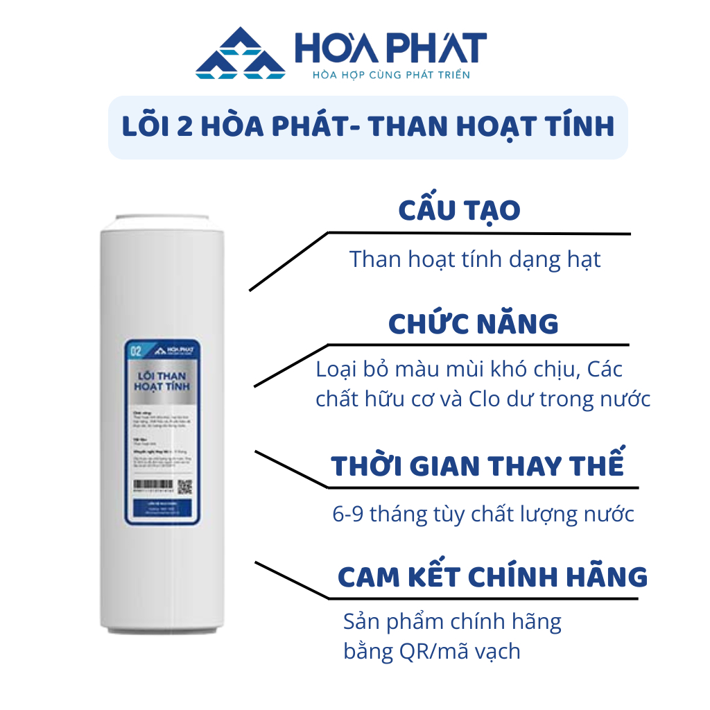 Combo  Lõi Lọc Nước Hòa Phát Gồm Bộ Thô 123  Và 2 Lõi Số 1 Giúp Loại Bỏ Các Tạp Chất Cặn Bẩn Và Các Chất Gây Mùi
