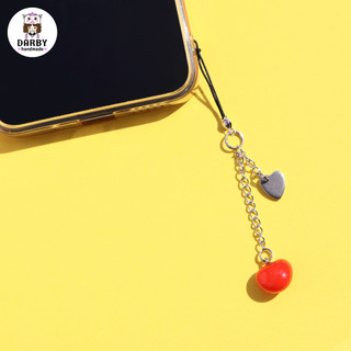 (Đồ Handmade) Dây treo điện thoại HÌNH LÁ CỜ VIỆT NAM - Thép không gỉ