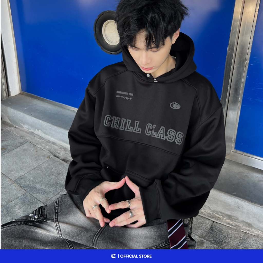 Áo hoodie nỉ bông mùa đông nam nữ Local Brand Chính Hãng City Cycle Áo hoodie Chill Class