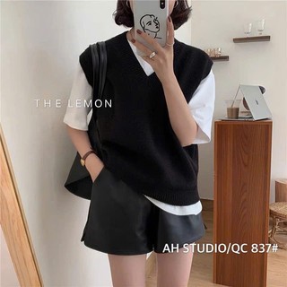 Áo Gile Len Nữ Cổ V Lông Thỏ Mềm Mịn Form Vừa 247store Thời Trang Thu Đông Hàn Quốc Gile837