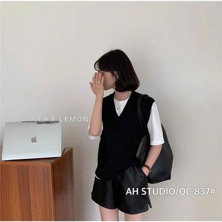 Áo Gile Len Nữ Cổ V Lông Thỏ Mềm Mịn Form Vừa 247store Thời Trang Thu Đông Hàn Quốc Gile837