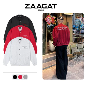Áo Khoác Bomber Nỉ Form Boxy Unisex Zaagat Studio Chất Liệu Nỉ 2 Da - Dày Dặn, Giữ Ấm, Phong Cách Streetwear