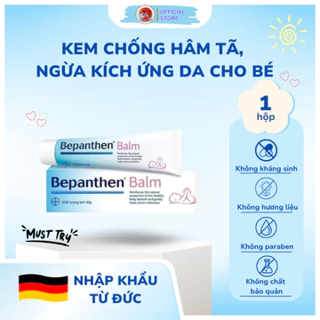 Kem chống hăm Bepanthen Balm (dạng kem mỡ) tuýp 30g - Chuyên gia phòng ngừa hăm tã cho bé.