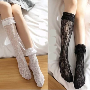 Tất Nữ Cao Ren Hoa Nivra Vớ Cosplay Phong Cách Lolita Bèo Nhún Kiểu dáng JK Nhật Bản