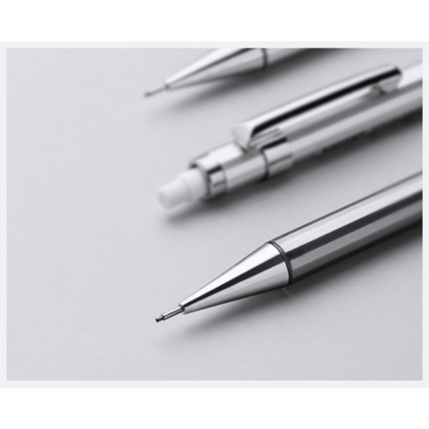 Bút Chì Kim Học Sinh Deli 0.5mm/0.7mm – Vỏ Kim Loại, Kèm Đầu Tẩy, Chống Gỉ