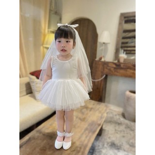 Váy công chúa màu trắng ChoiChuu cho bé gái Không kèm voan cài