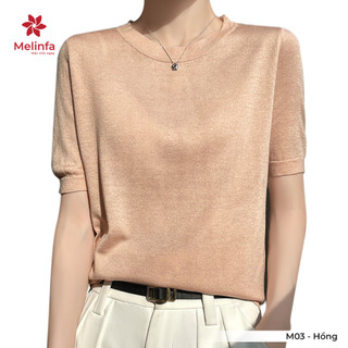 [LEN WORSTED CAO CẤP] Áo len cộc tay dệt kim mềm mịn không xù ấm áp thoáng khí mã VAA0622