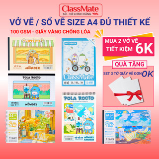 Vở Vẽ100/120GSM Học Sinh Tập Tô Màu Cho Bé A4 - Sổ Tô Màu Sổ Vẽ Học Sinh Giấy Dày Mịn Hạn Chế Lem An Toàn