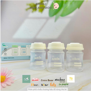 Combo 3 bình trữ sữa JUBON cổ rộng – Nhựa PP an toàn, chống rò rỉ, dùng cho tủ lạnh & máy hâm sữa.