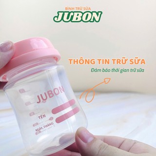 Combo 3 bình trữ sữa JUBON cổ rộng – Nhựa PP an toàn, chống rò rỉ, dùng cho tủ lạnh & máy hâm sữa.