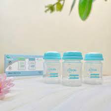 Combo 3 bình trữ sữa JUBON cổ rộng – Nhựa PP an toàn, chống rò rỉ, dùng cho tủ lạnh & máy hâm sữa.