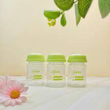 Combo 3 bình trữ sữa JUBON cổ rộng – Nhựa PP an toàn, chống rò rỉ, dùng cho tủ lạnh & máy hâm sữa.