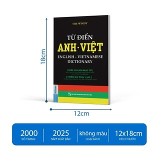 Sách - Từ Điển Anh - Việt Phiên Bản Bìa Đen - Giải Nghĩa Đầy Đủ Ví Dụ Phong Phú