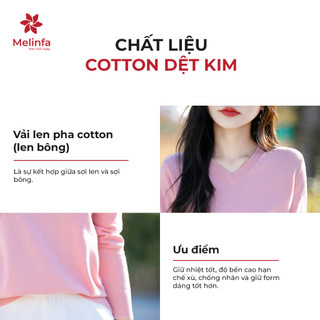 [COTTON DỆT KIM] Áo len cổ tim dài tay không xù vải len cao cấp mềm mại ấm áp thoáng khí mã VAA0623