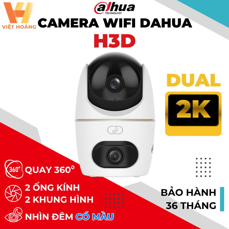 [6M-10M] Camera Dahua Hero Dual 2 Mắt H3D-3F (6M)/ H5D-5F (10M) Trong ...