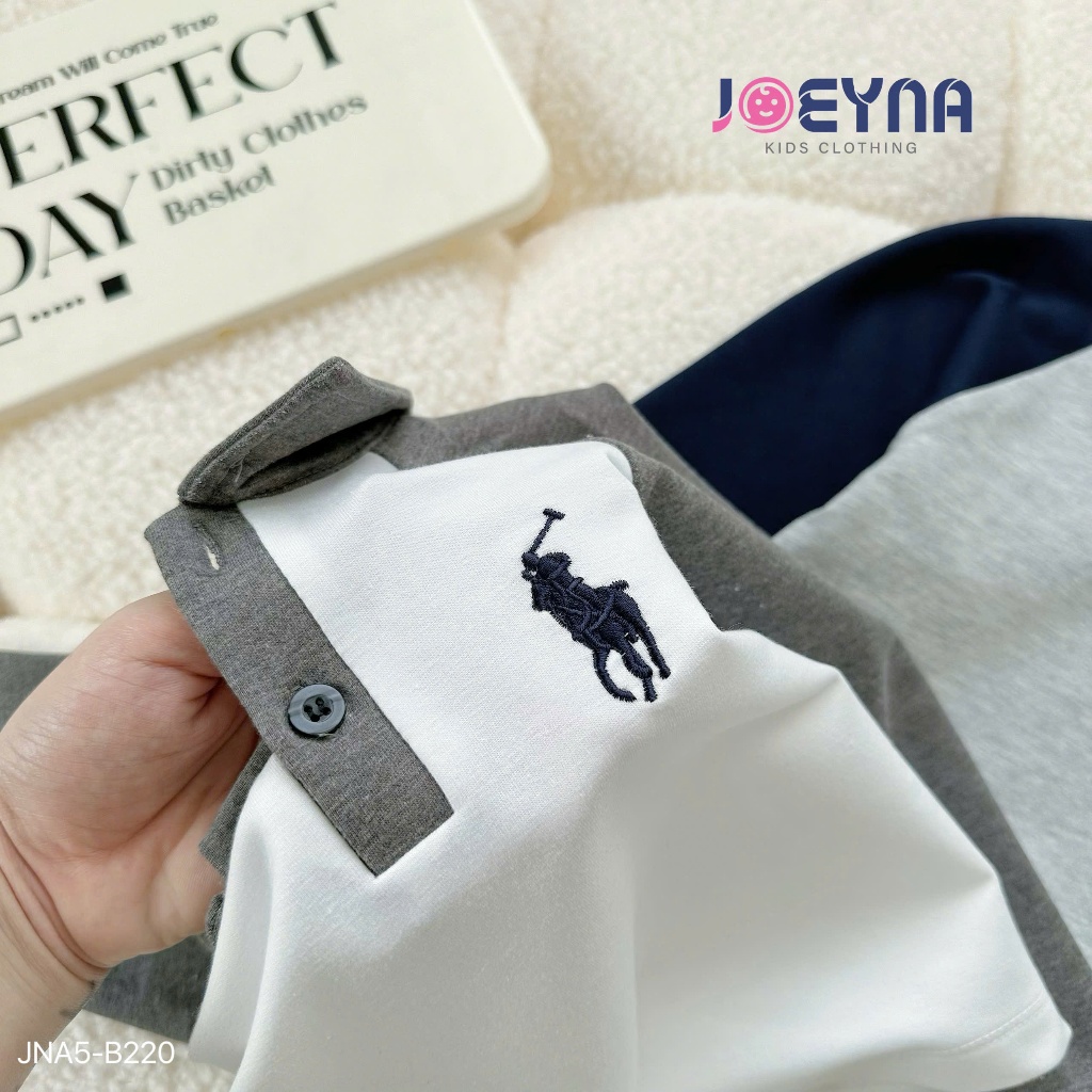 Bộ thu đông da cá thêu ngựa tay phối trơn màu basic cho bé, set bộ thu đông
