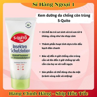 Xịt chống muỗi, kem bôi côn trùng đốt, thanh lăn và gel bôi muỗi đốt Squito Free cho bé từ sơ sinh của Đức- Date mới