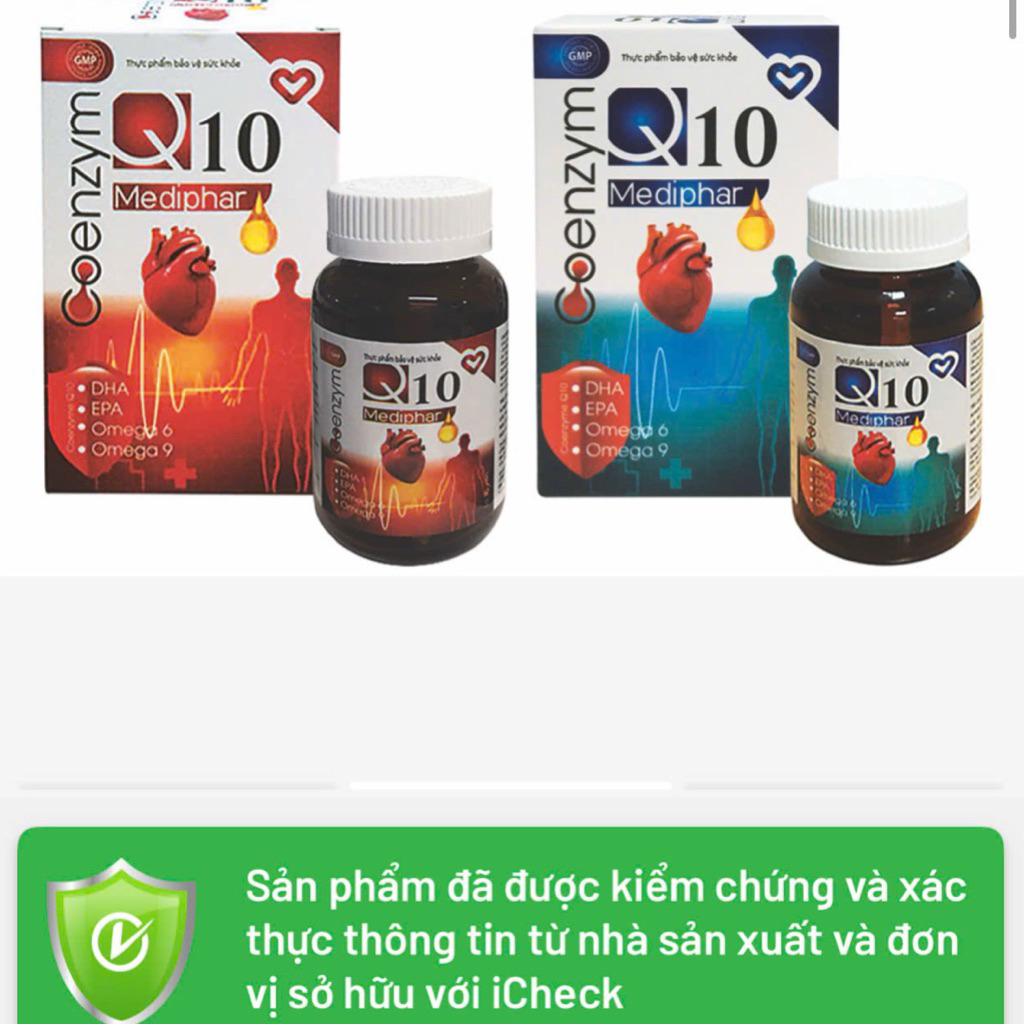 Coenzyme Q10 Mediphar là thực phẩm bổ sung hỗ trợ sức khỏe tim mạch hiệu quả, giúp tăng cường sức khỏe