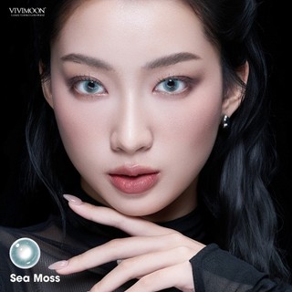 01 Chiếc Kính áp tròng VIVIMOON lens khóa ẩm 1 ngày màu xanh xám khói Sea Moss (Giá 1 bên mắt, x2 để đặt 1 đôi)